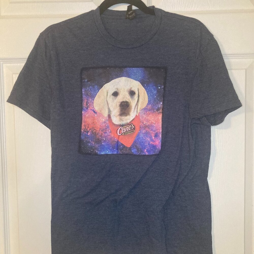 Raising Cane's "Space Dog" Dark Gray Graphic T-Shirt - Size S